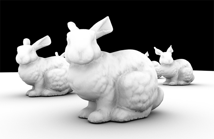 image of rabbits for render proxy and ambient occlusion bug correction illustration