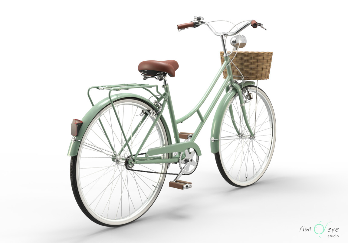 3d model of a rigged vintage lady bike 03