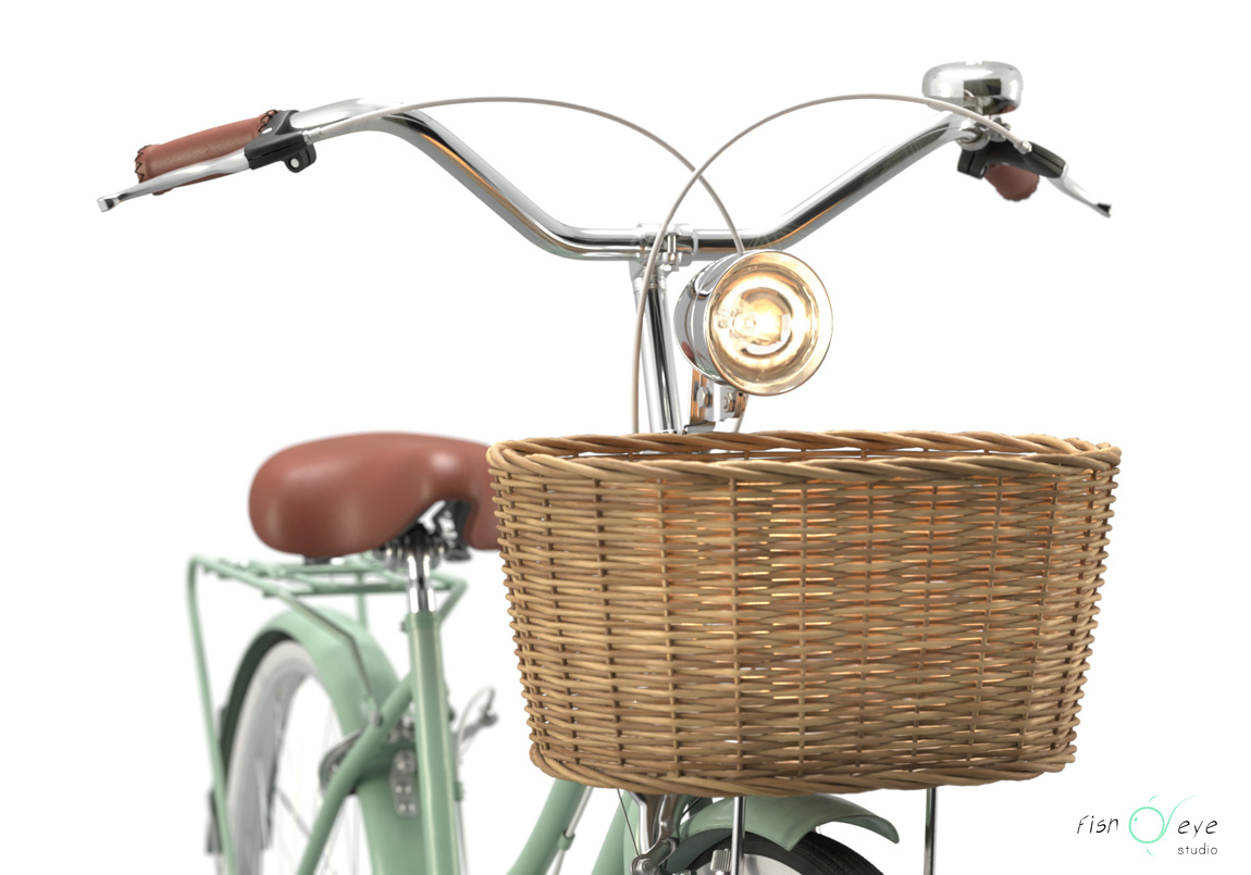 3d model of a rigged vintage lady bike 06