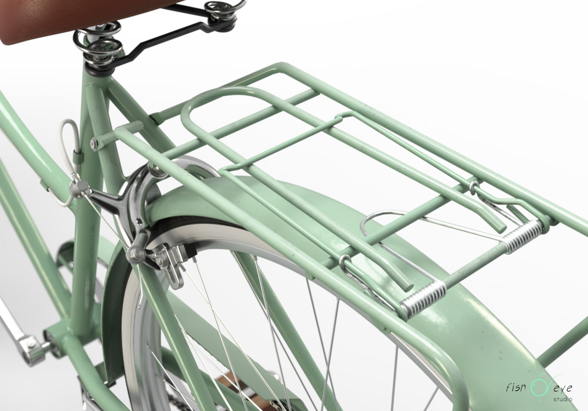 3d model of a rigged vintage lady bike 08