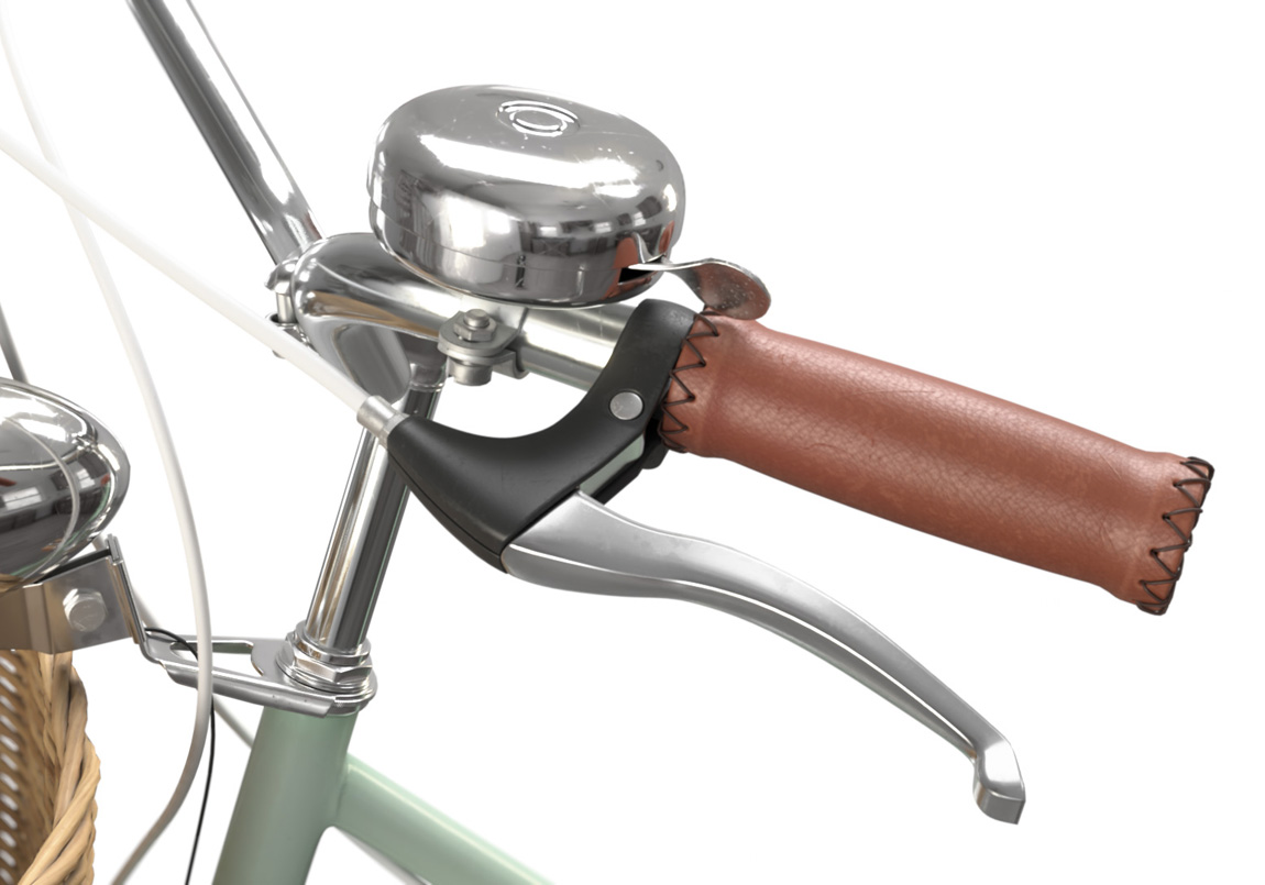 3d model of a rigged vintage lady bike 09