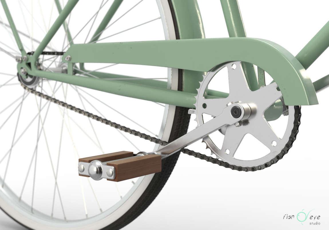 3d model of a rigged vintage lady bike 15