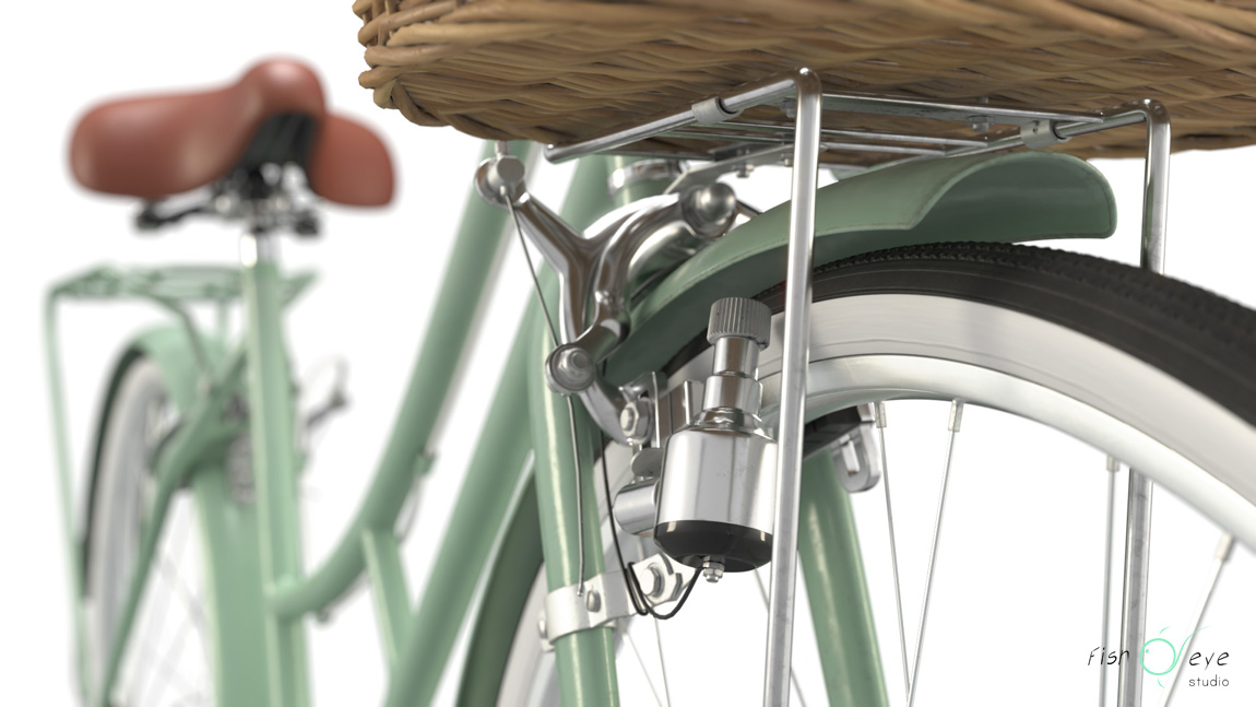 3d model of a rigged vintage lady bike 16