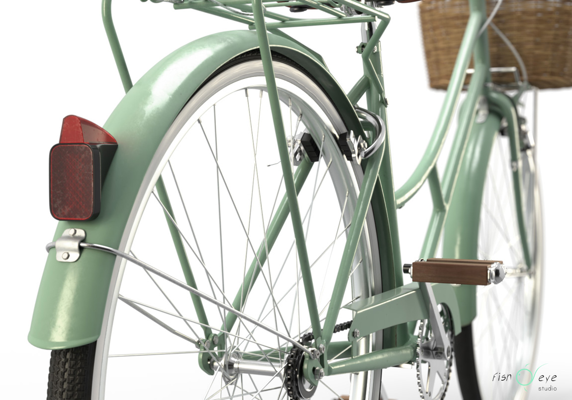 3d model of a rigged vintage lady bike 19